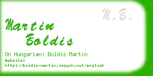 martin boldis business card